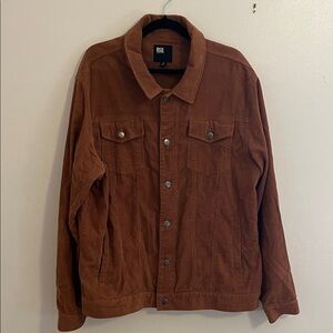 RSQ Men's Rust Brown Corduroy Trucker Jacket